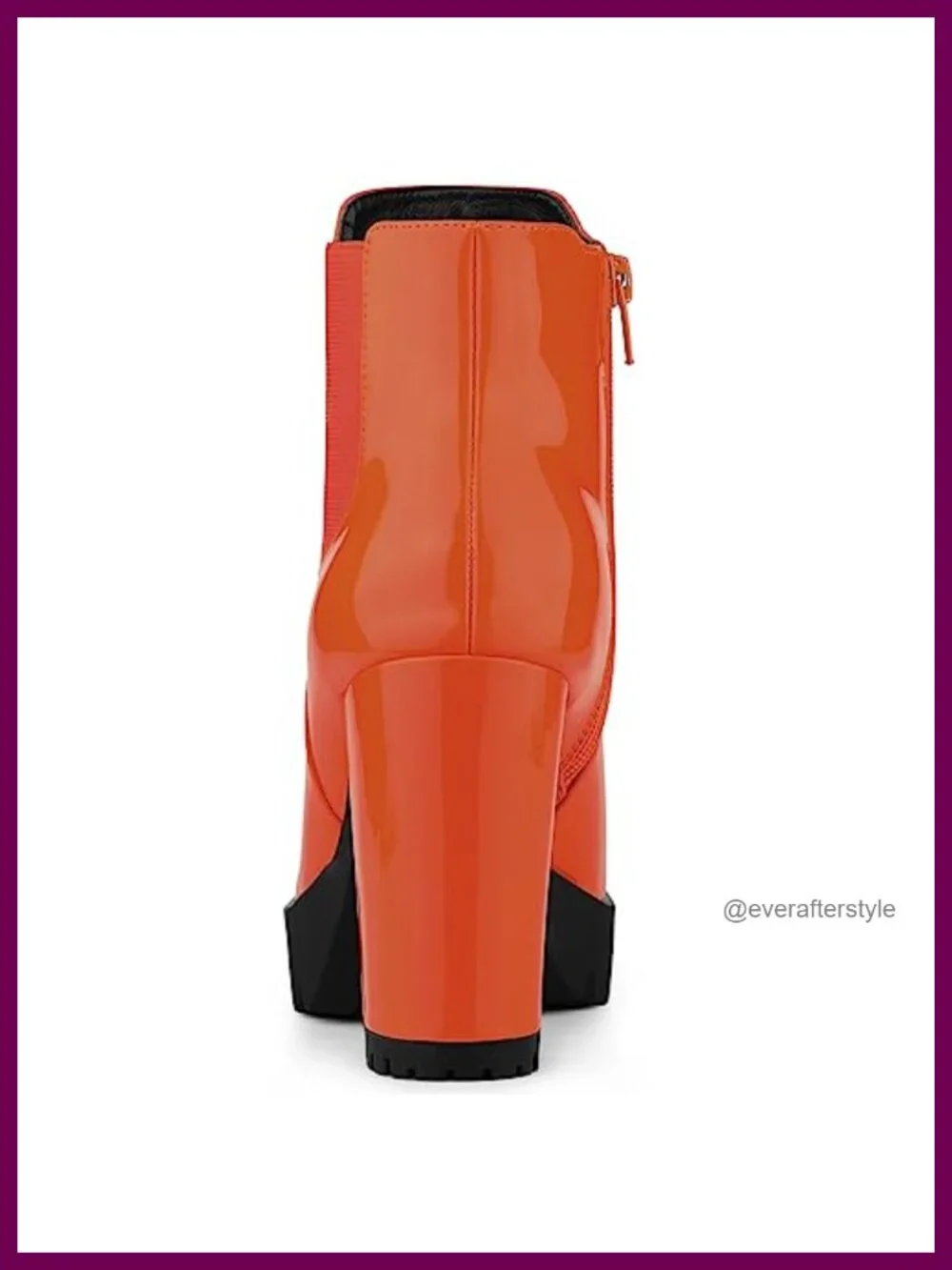 Women's Round Toe Zipper Block Heel Platform Ankle Boots